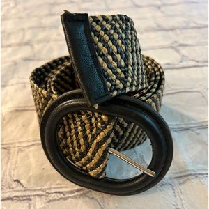 ETHNIC STYLE STRETCH WOMENS WIDE BELT COVERED BUCKLE SIZE 14/16